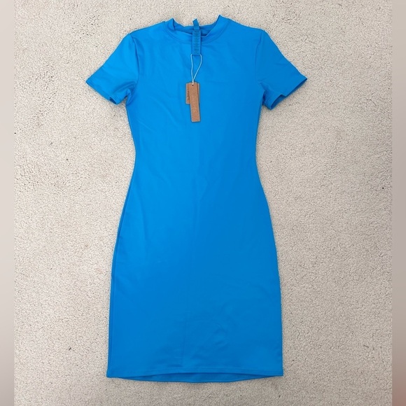 SKIMS Other - NWT SKIMS Turquoise Recycled Swim Swim Dress Size XXS